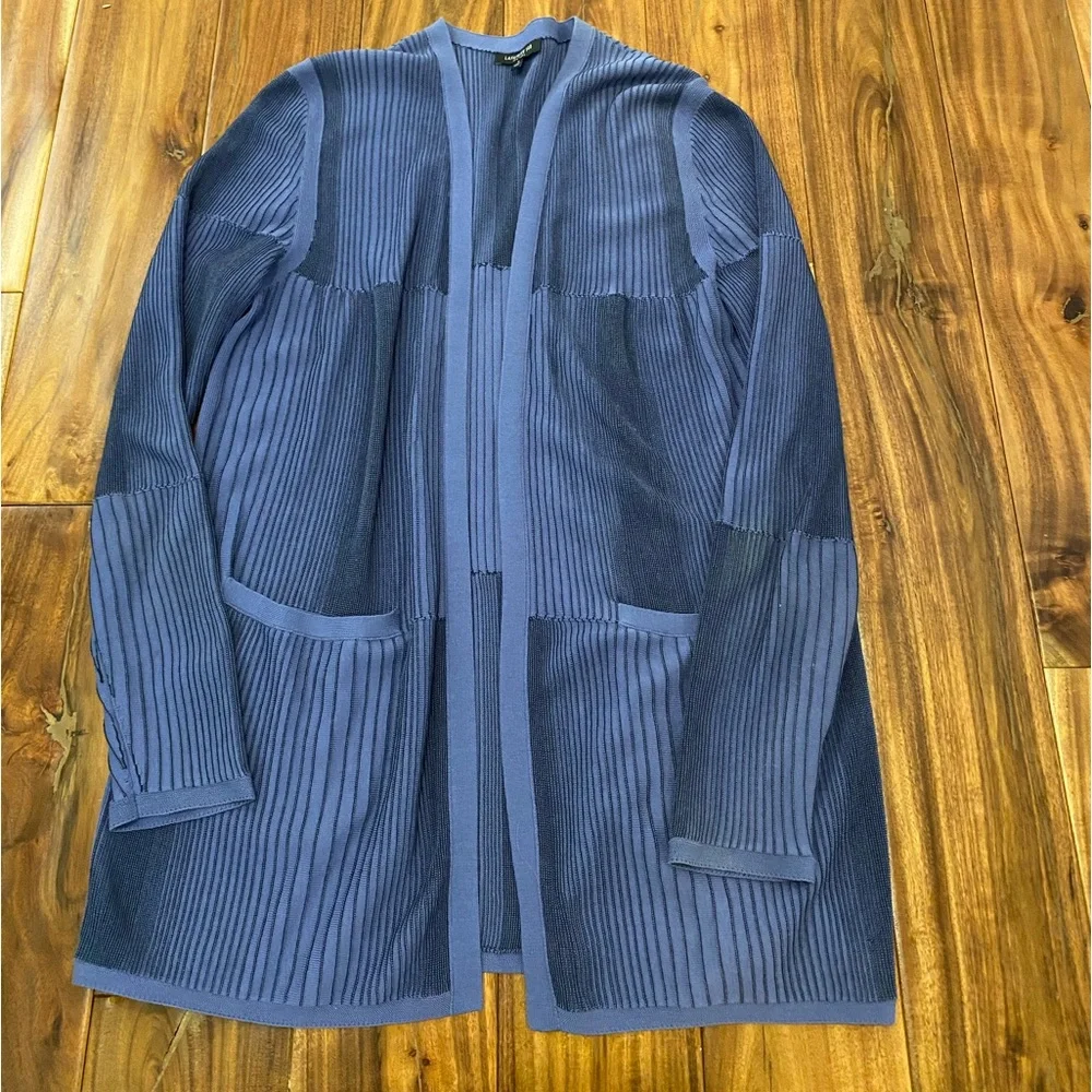 Lafayette 148 Open Front Cardigan Sweater Cotton Viscose Size S